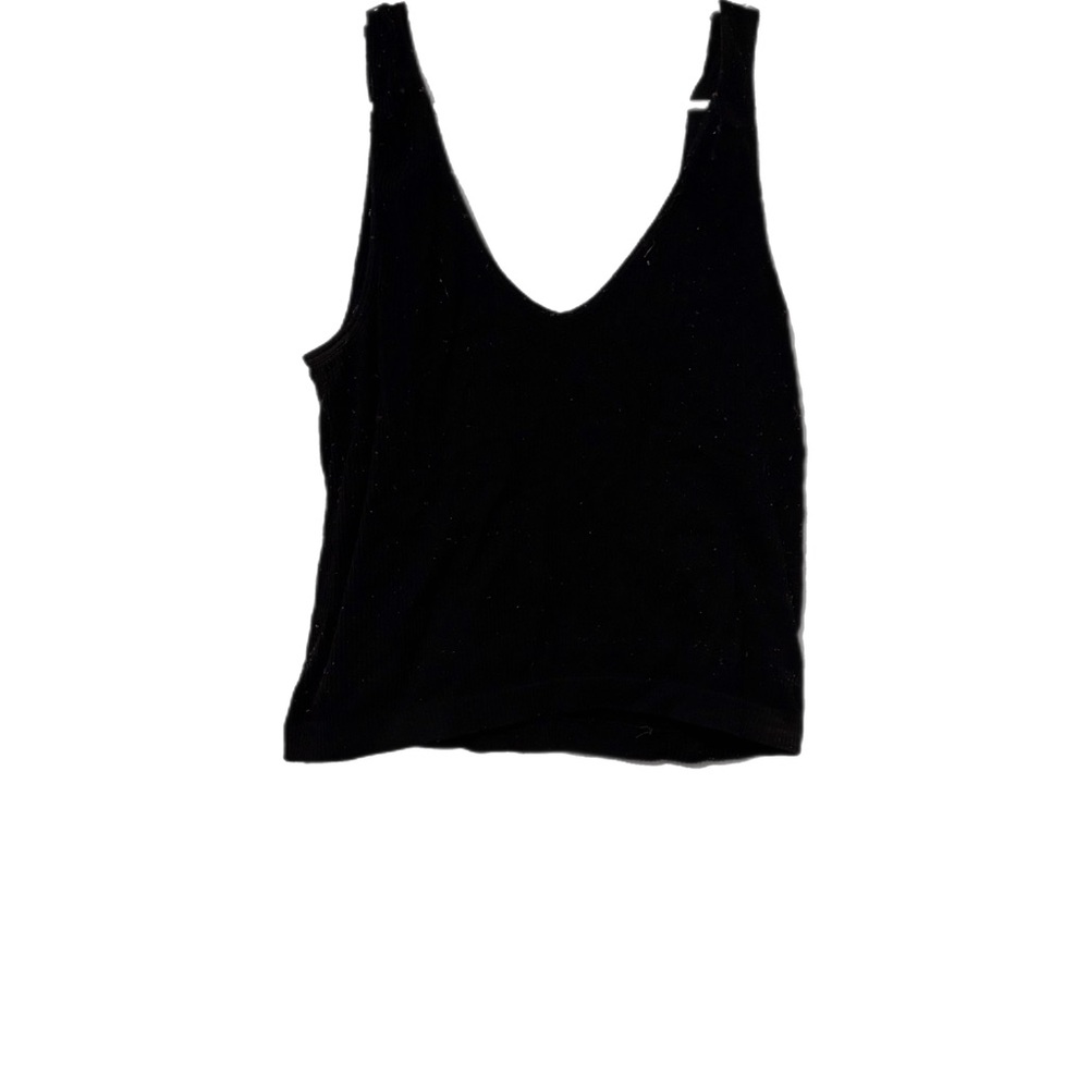 Black V-Neck Tank Top